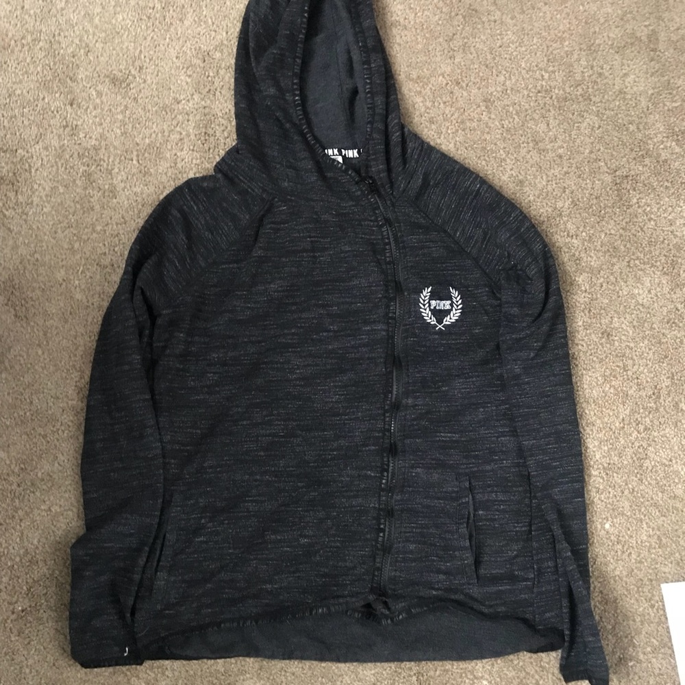 Pink Victoria secret zip up jacket w hood